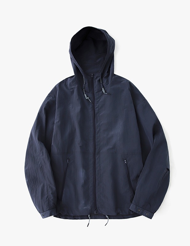 Dry Overfit Hood Jacket_Gray blue