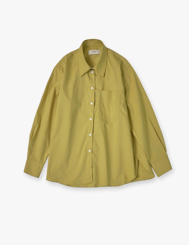 [Woman]Breeze Overfit Cotton Shirts_Lemon Curry