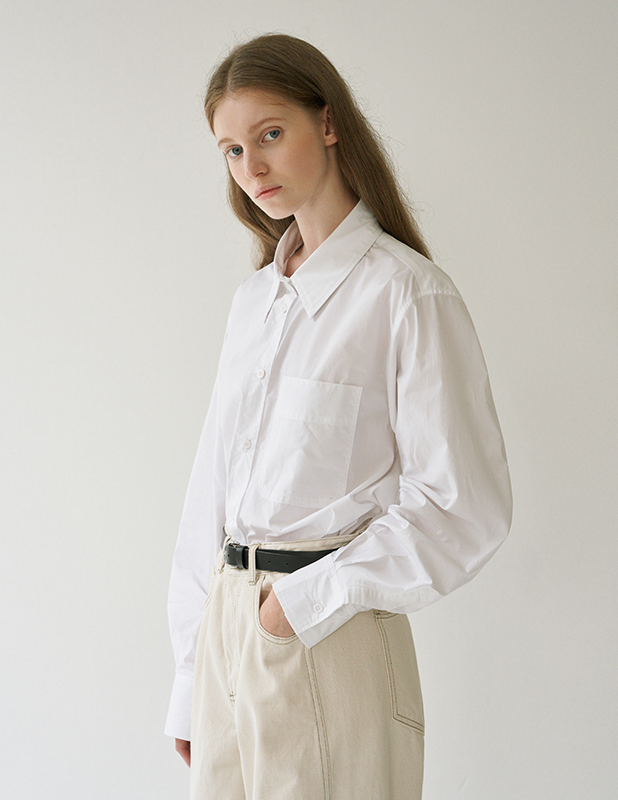 [Woman]Breeze Overfit Cotton Shirts_Off White