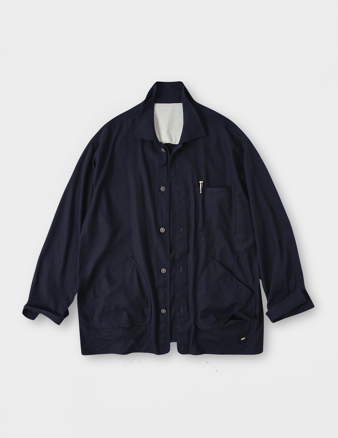 [SS Ver.]린넨 프렌치 워크 5P 셔츠 자켓_Classic Blue
