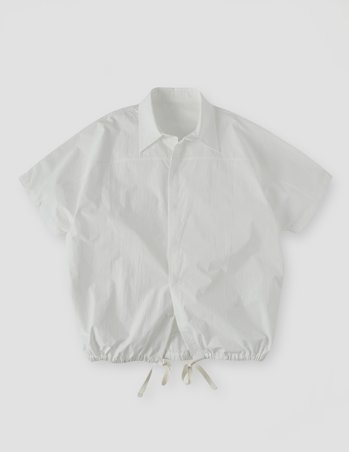 페이퍼 와이드 스트링 셔츠 자켓_Off White
