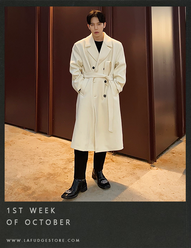 Wool Rich Trench Double Coat_Cream 박진우