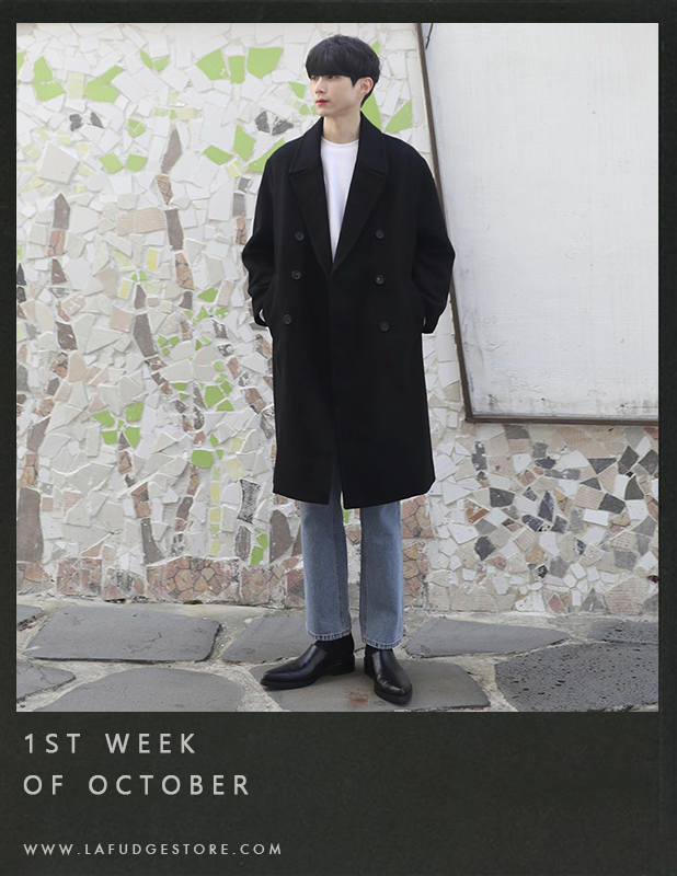 Wool Rich Over Size Double Coat_Black박재홍