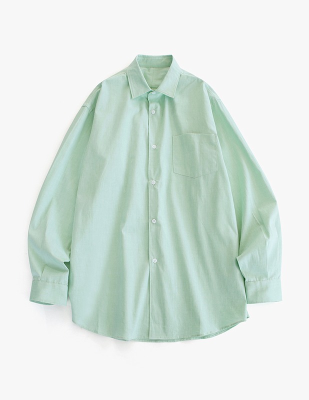 [여름원단]Linen Chambray French Shirt_Mint Green
