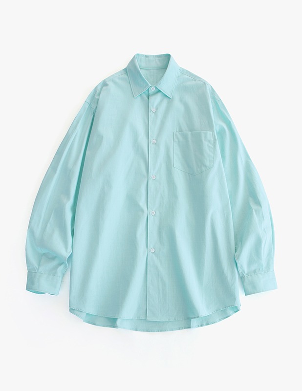 [여름원단]Linen Chambray French Shirt_Sea Blue