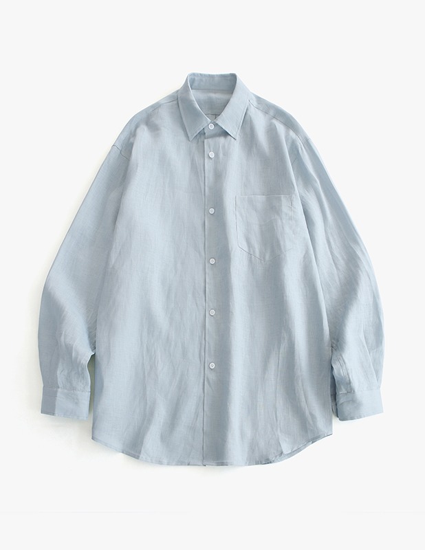 [여름원단]Premium Linen French Shirt_Blue Gray