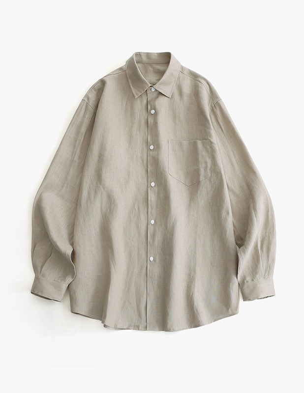[여름원단]Premium Linen French Shirt_French Brown