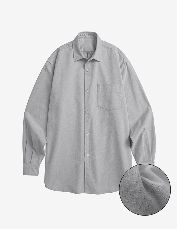 [FW버전] Napping Oxford Semi over French shirt_Gray