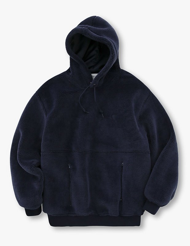 Pullover Overfit Fleece Hood T-shirt_Midnight Blue