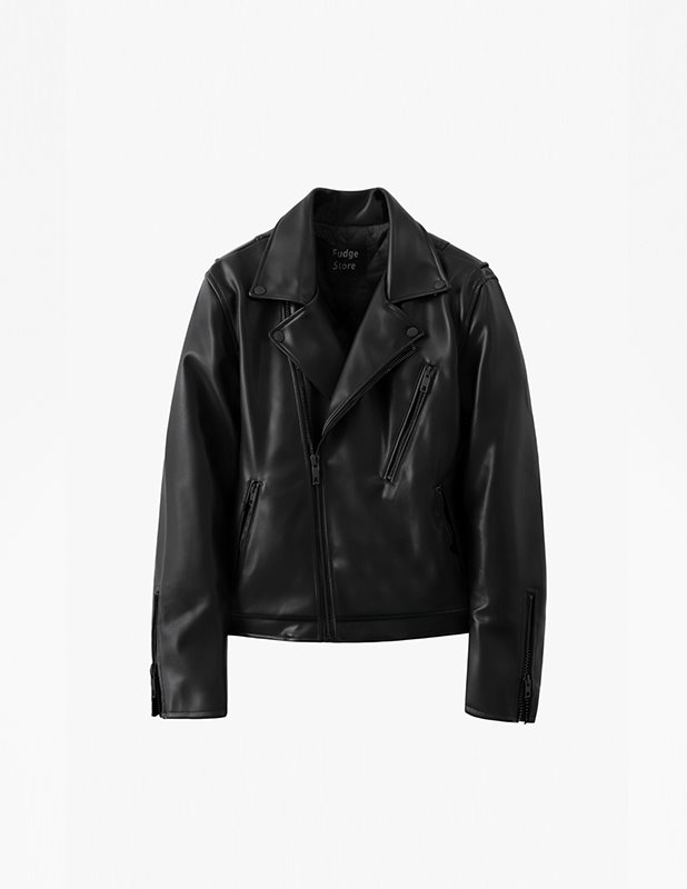 [Woman]Buffing Leather Rider Jacket