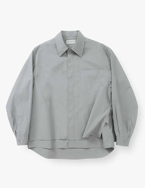 Ordinary system slit shirt jacket_Mint Gray