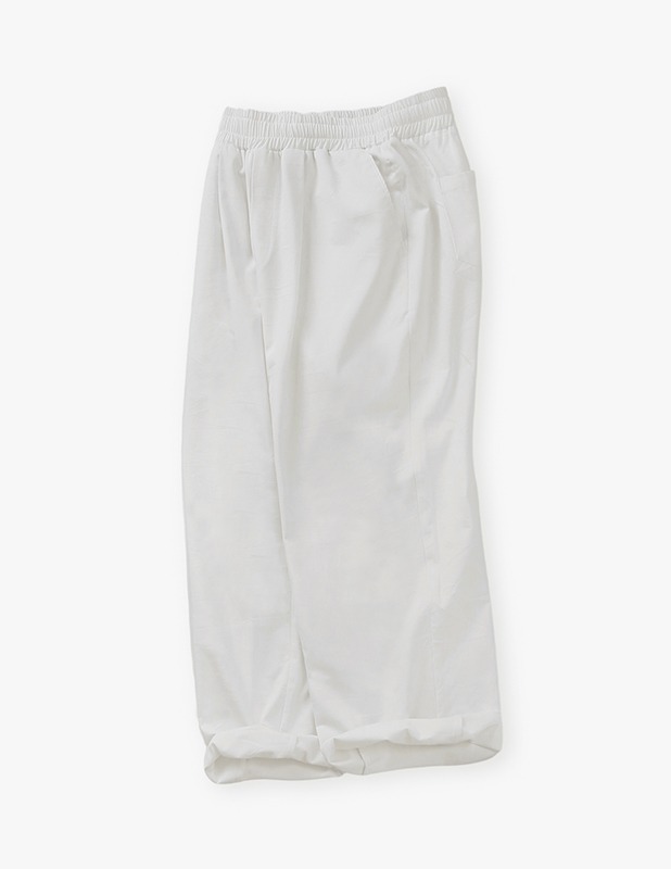 Tapered Wide One Tuck Linen Pants_Off White