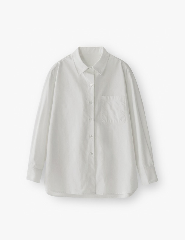 [Woman]Classic Semi Overfit Oxford Shirt_Off White