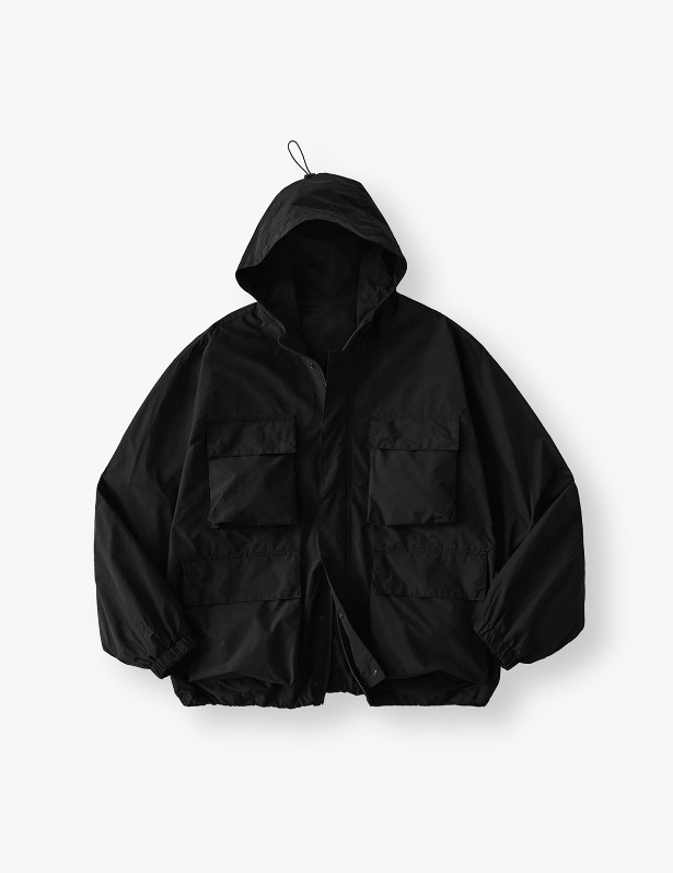 Windshell Multi Hood Jacket_Black