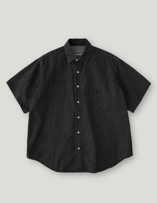 Cityboy Bigover Denim Half Shirt_Washed Black