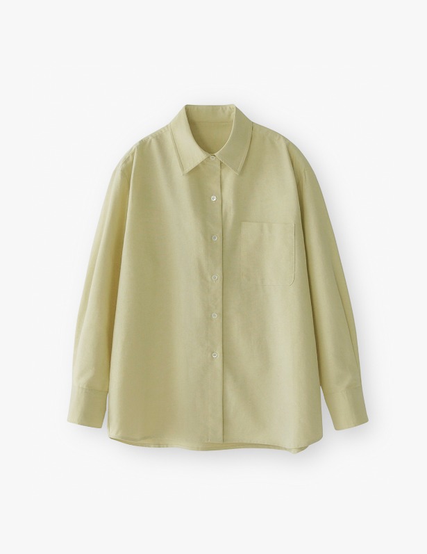 [Woman]Classic Semi Overfit Oxford Shirt_Sunny Yellow