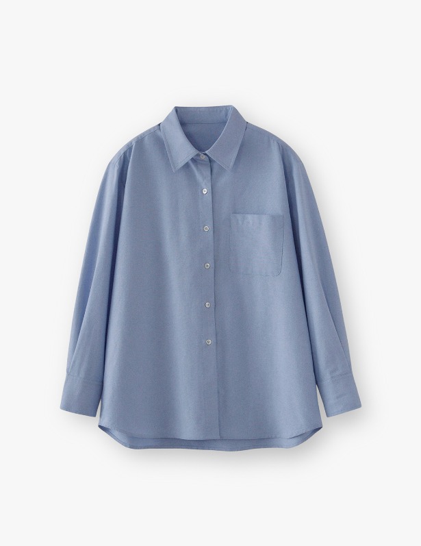 [Woman]Classic Semi Overfit Oxford Shirt_Royal Blue
