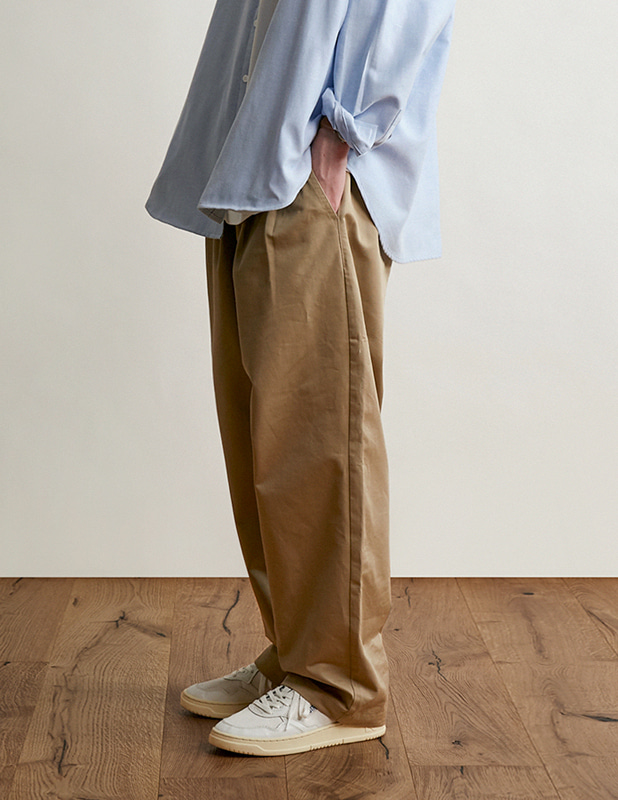 Tapered Wide Chef Pants_Sand Beige