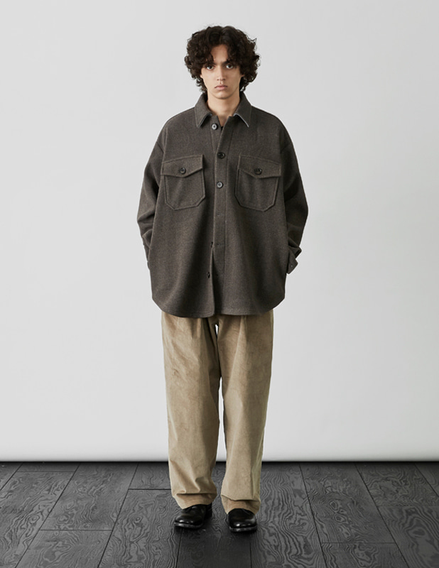 Woolrich Over Fit Shirt Jacket_Dim Gray