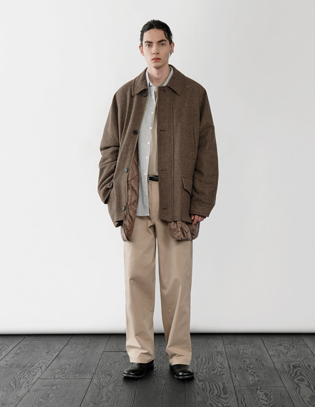 3M Reversible Woolrich Over Midi Coat_Brown Check