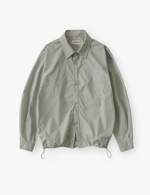 Breeze Overfit String Shirts_Harbor Gray